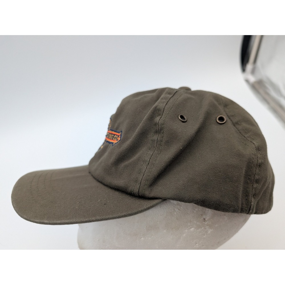 Yupoong Montgomery Brewing Co Cafe Hat Olive Green Cotton Adjustable Strapback - Picture 2 of 6
